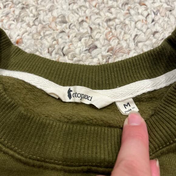 Cotopaxi Do Good Crew Neck Sweatshirt Men's Sz M Casual Olive Green Outdoor - Picture 3 of 6